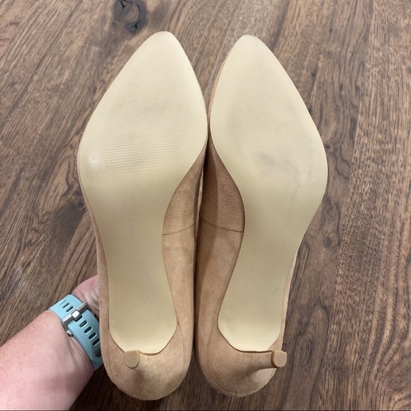 Gap sz 11 tan suede pointy toe pumps heels - Picture 7 of 11